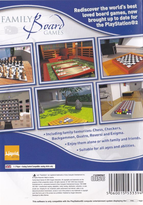 Family Board Games cover or packaging material MobyGames