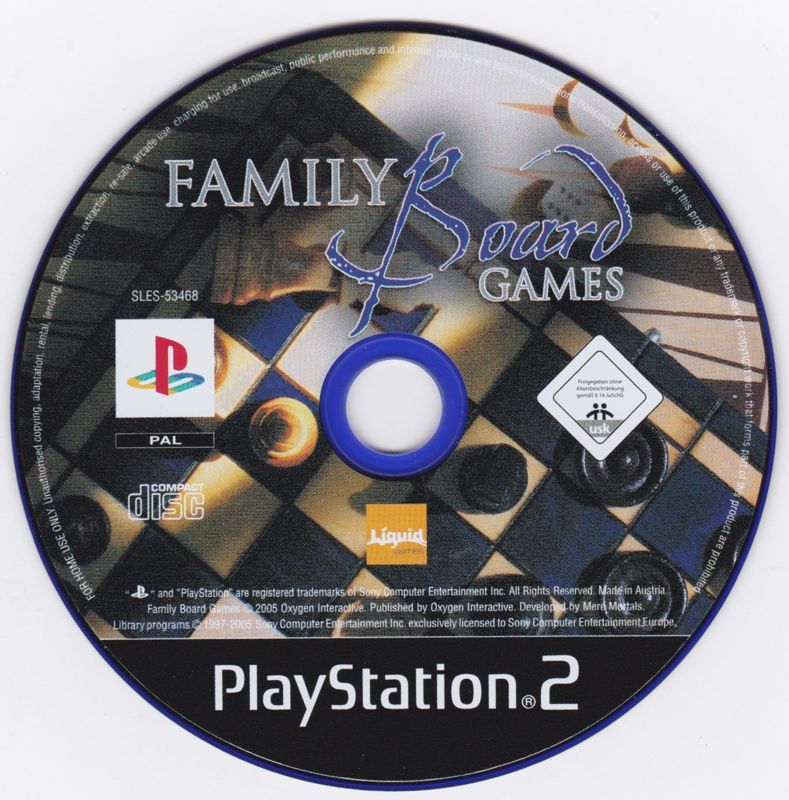 Family Board Games cover or packaging material MobyGames