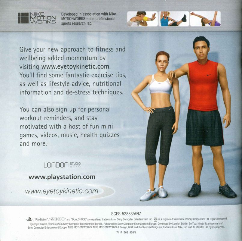 Advertisement for EyeToy: Kinetic (PlayStation 2): Back