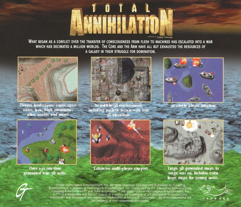 Other for Total Annihilation (Windows) (Second release): Jewel Case - Back