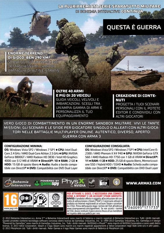 Back Cover for Arma III (Windows)