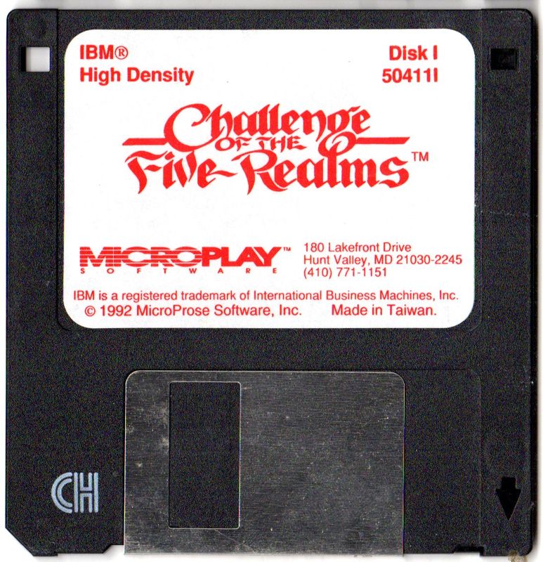 Media for Challenge of the Five Realms (DOS): Disk I