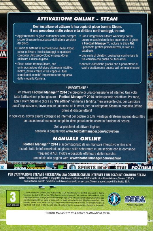 Manual for Football Manager 2014 (Linux and Macintosh and Windows): Back