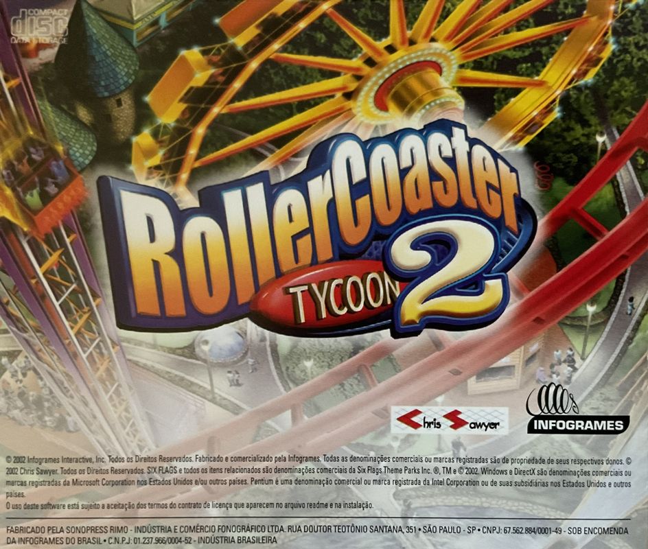 Other for RollerCoaster Tycoon 2 (Windows): Jewel Case Back