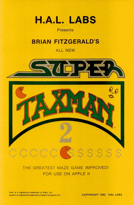 Front Cover for Super Taxman 2 (Apple II)