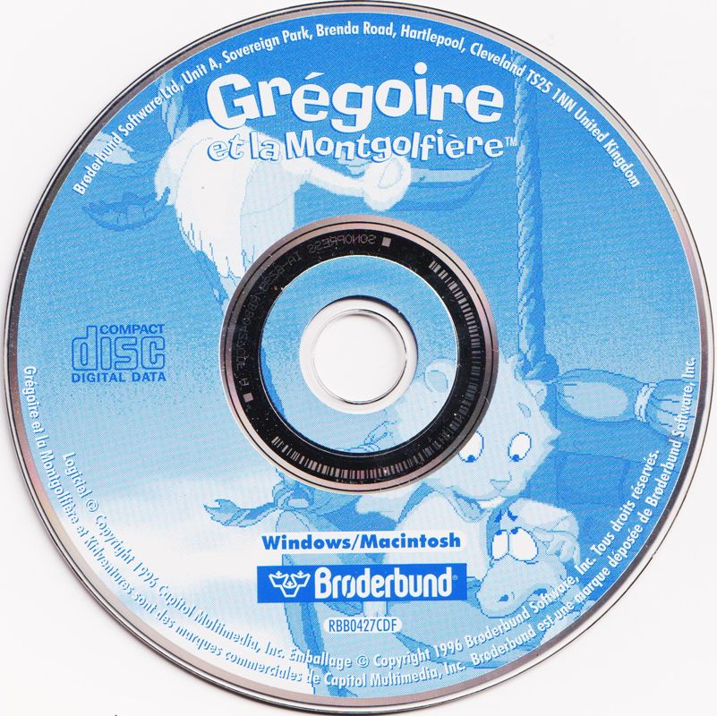 Media for Gregory and the Hot Air Balloon (Macintosh and Windows and Windows 16-bit)