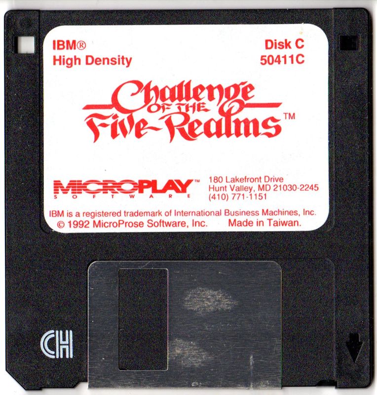 Media for Challenge of the Five Realms (DOS): Disk C