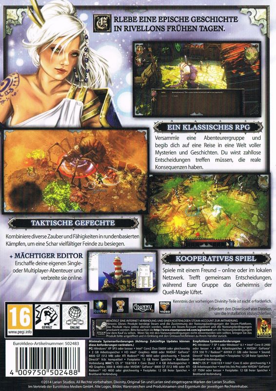 Other for Divinity: Original Sin (Macintosh and Windows): Keep Case - Back