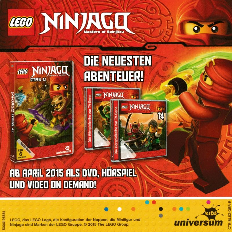 Advertisement for LEGO Ninjago: Shadow of Ronin (Nintendo 3DS): Side A