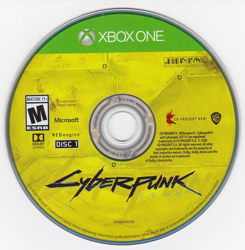 Media for Cyberpunk 2077 (Xbox One): Disc 1