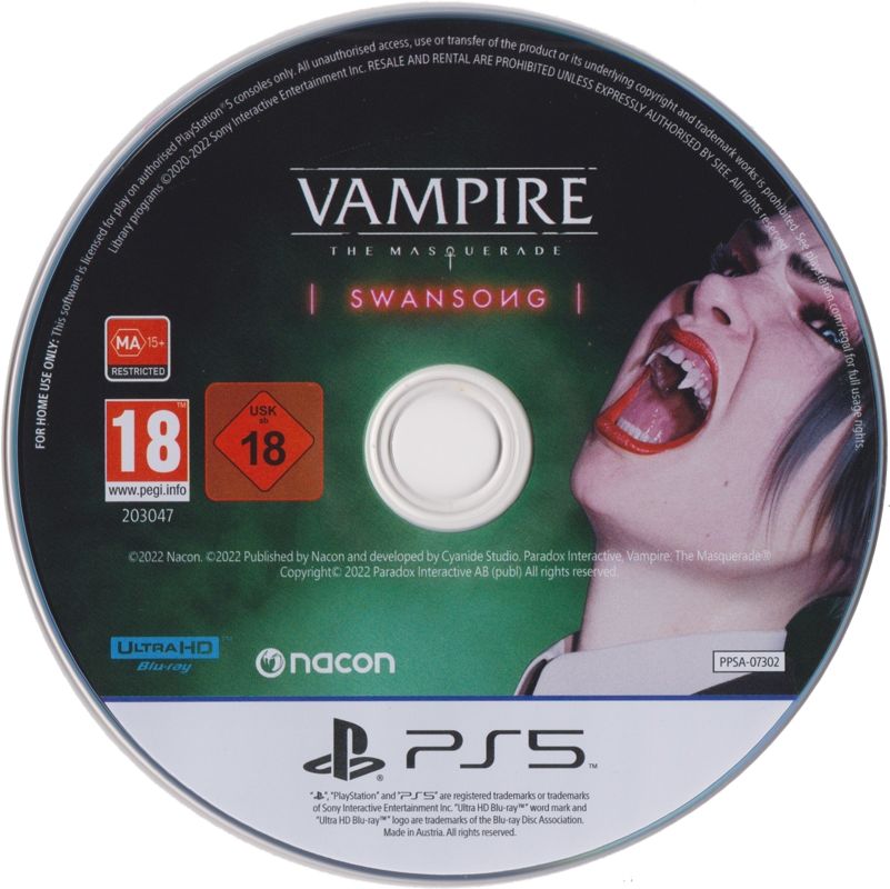 Media for Vampire: The Masquerade - Swansong (PlayStation 5)