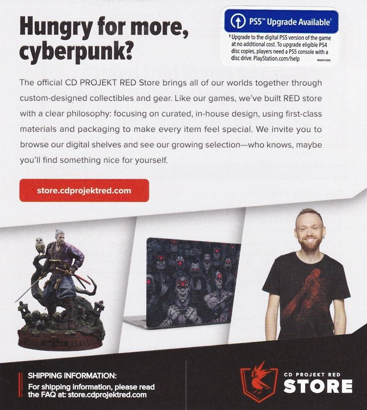 Advertisement for Cyberpunk 2077 (PlayStation 4): CD Projekt Red Store Ad