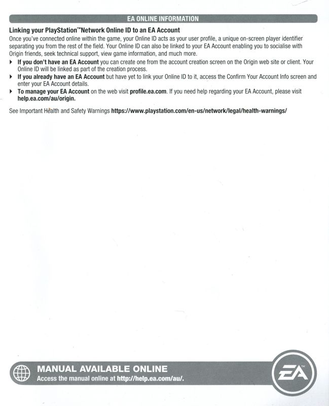 Extras for Rocket Arena (Mythic Edition) (PlayStation 4): Warranty flyer - back