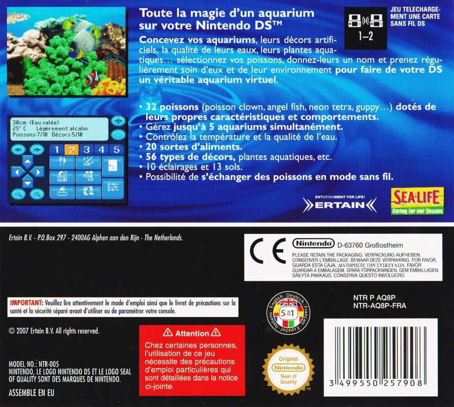 Aquarium by DS cover or packaging material - MobyGames