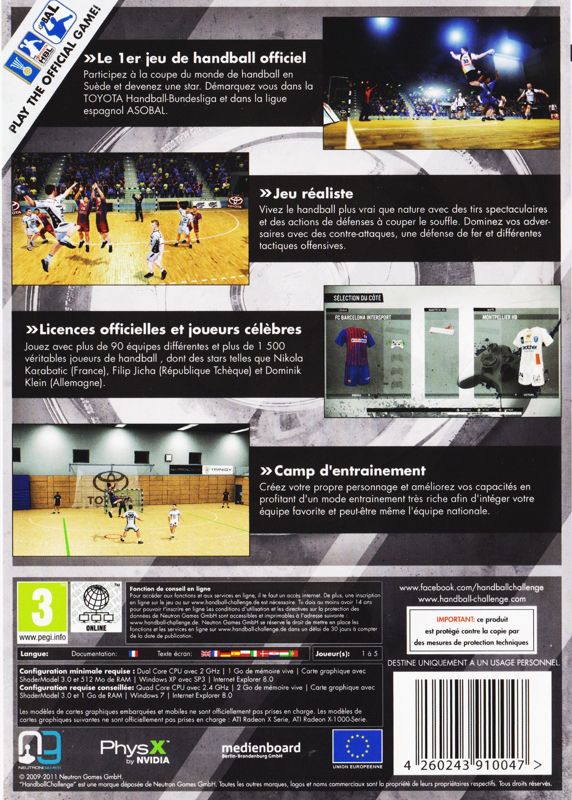 IHF Handball Challenge 12 cover or packaging material MobyGames