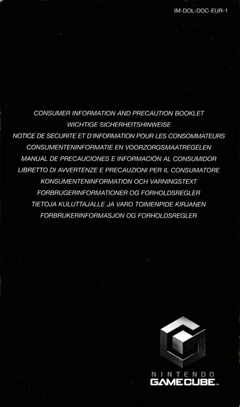 Extras for 007: Nightfire (GameCube): Safety Instructions - Front