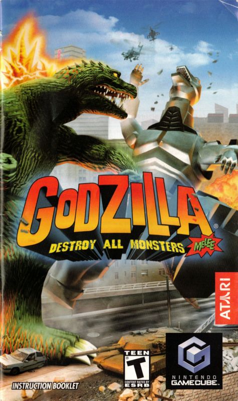 Manual for Godzilla: Destroy All Monsters Melee (GameCube) (Player's Choice release): Front