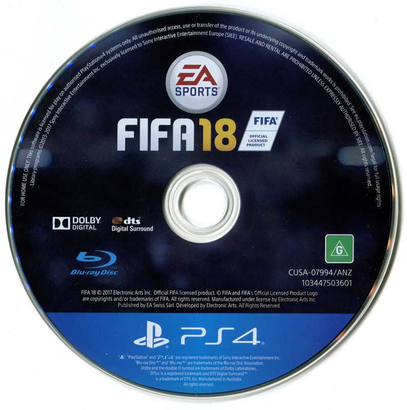 Media for FIFA 18 (PlayStation 4)