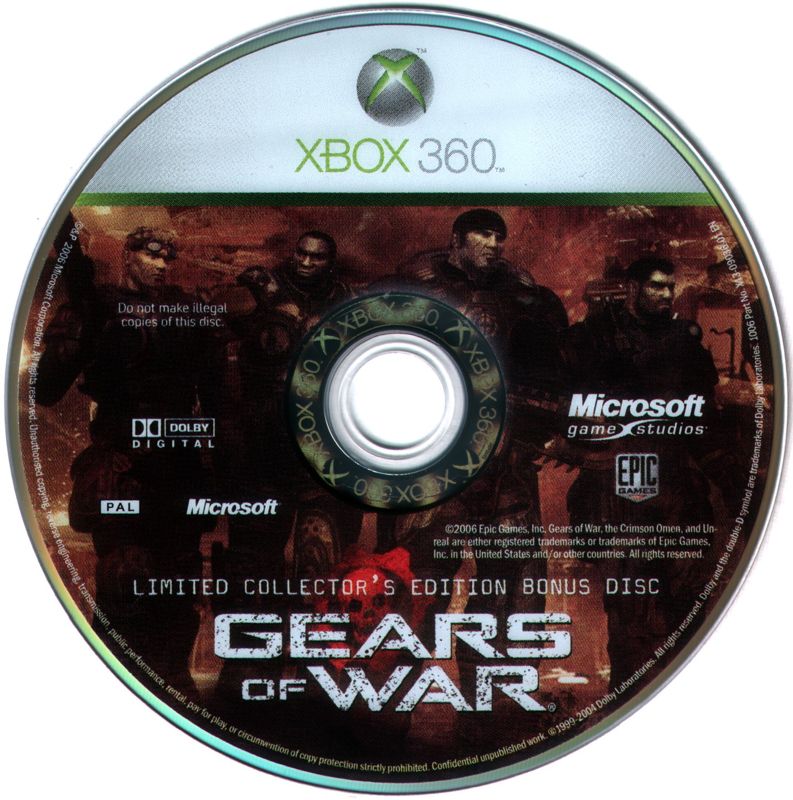 Extras for Gears of War (Limited Collector's Edition) (Xbox 360): Bonus Disc