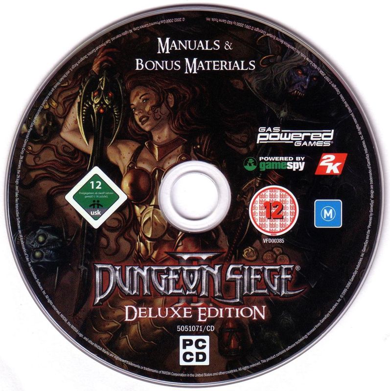 Extras for Dungeon Siege II: Deluxe Edition (Windows): Disc with manuals and bonus materials