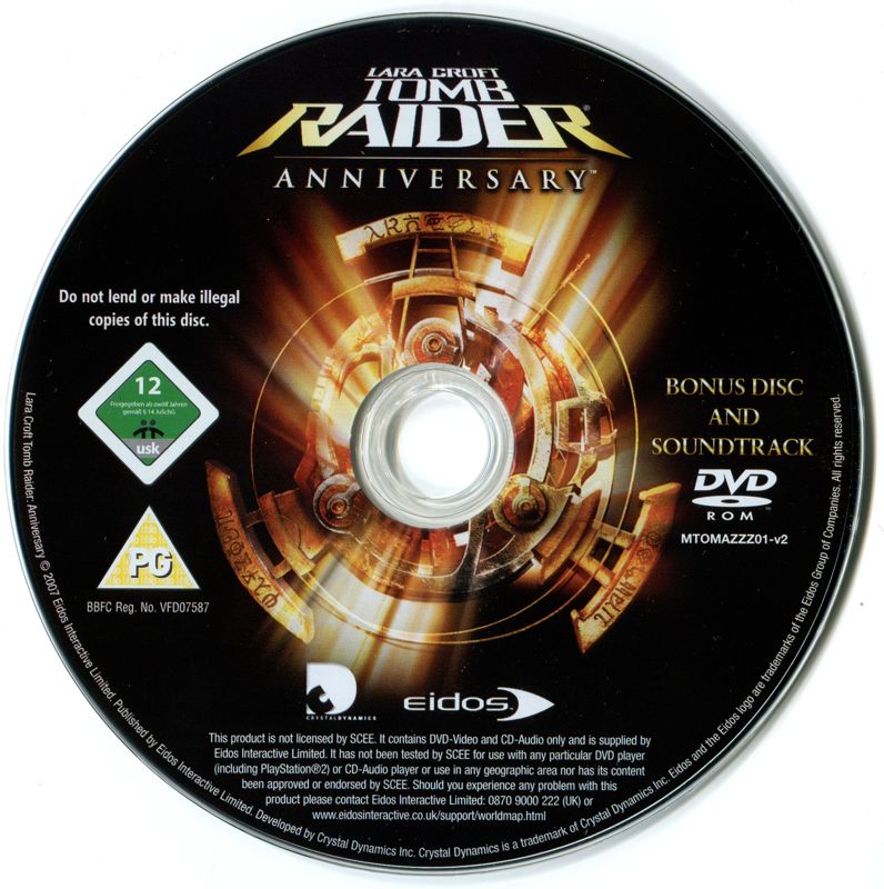 Extras for Lara Croft: Tomb Raider - Anniversary (Collectors Edition) (PlayStation 2) (European English release): Bonus Disc