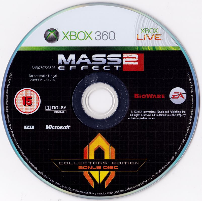 Extras for Mass Effect 2 (Collector's Edition) (Xbox 360): Bonus Disc
