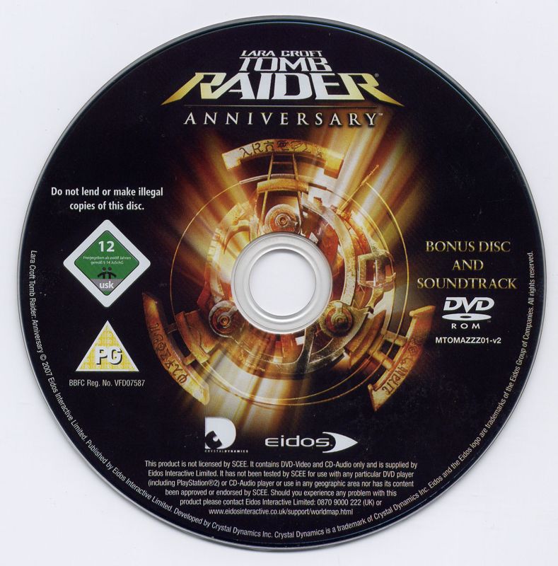 Extras for Lara Croft: Tomb Raider - Anniversary (Collectors Edition) (PlayStation 2): Bonus DVD