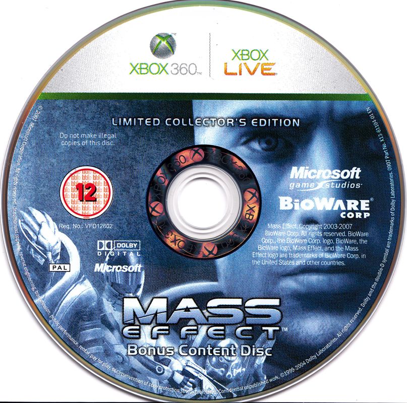 Extras for Mass Effect (Limited Collector's Edition) (Xbox 360): Bonus disc
