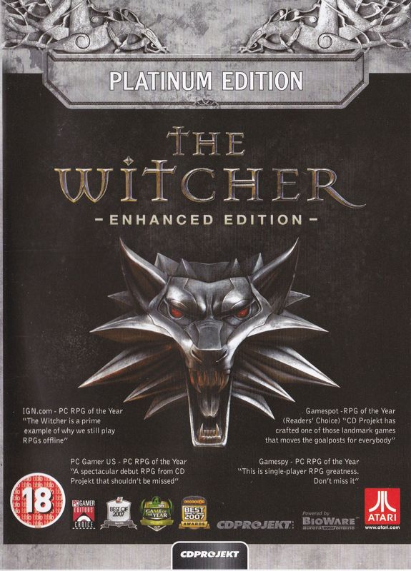 Other for The Witcher: Enhanced Edition - Platinum Edition (Windows): Keep case Inlay: Front
