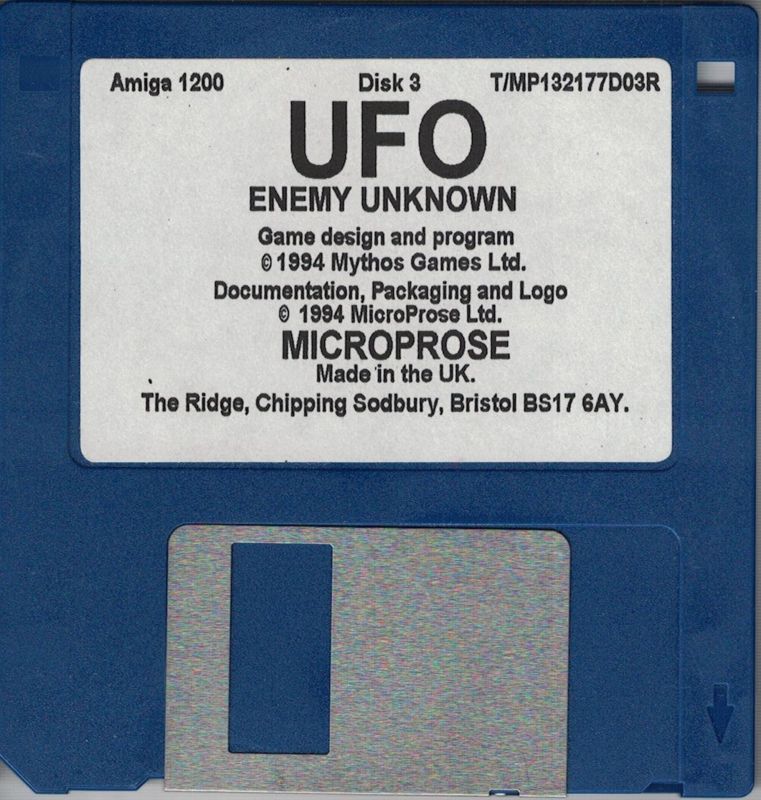 Media for X-COM: UFO Defense (Amiga) (Amiga 1200 version): Disk 3 of 4
