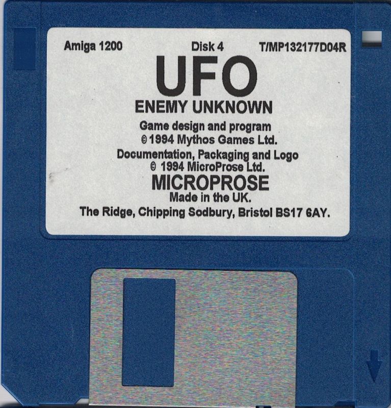 Media for X-COM: UFO Defense (Amiga) (Amiga 1200 version): Disk 4 of 4