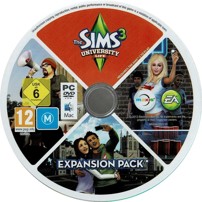 Media for The Sims 3: University Life (Limited Edition) (Macintosh and Windows)