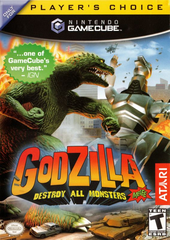 Front Cover for Godzilla: Destroy All Monsters Melee (GameCube) (Player's Choice release)