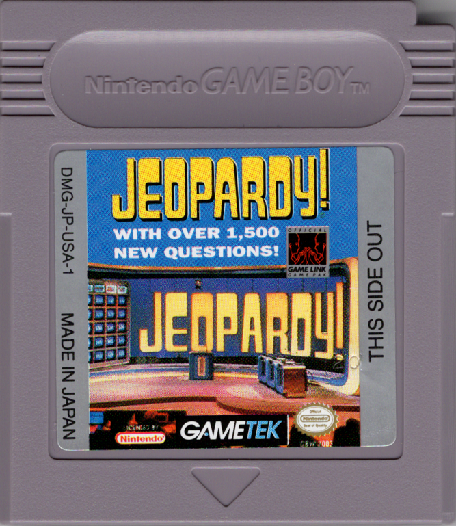 Media for Jeopardy! (Game Boy) (Re-release w/ white & blue GameTek logo)