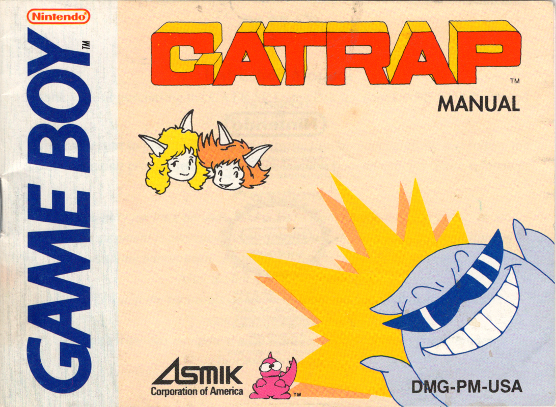 Manual for Catrap (Game Boy): Front