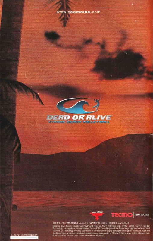 Dead Or Alive Xtreme Beach Volleyball Cover Or Packaging Material