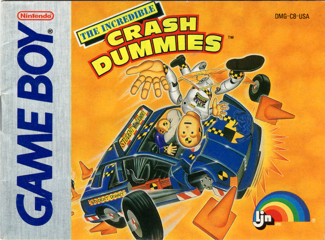 Manual for The Incredible Crash Dummies (Game Boy): Front