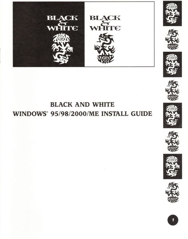Extras for Black & White (Windows): Install Guide - Front