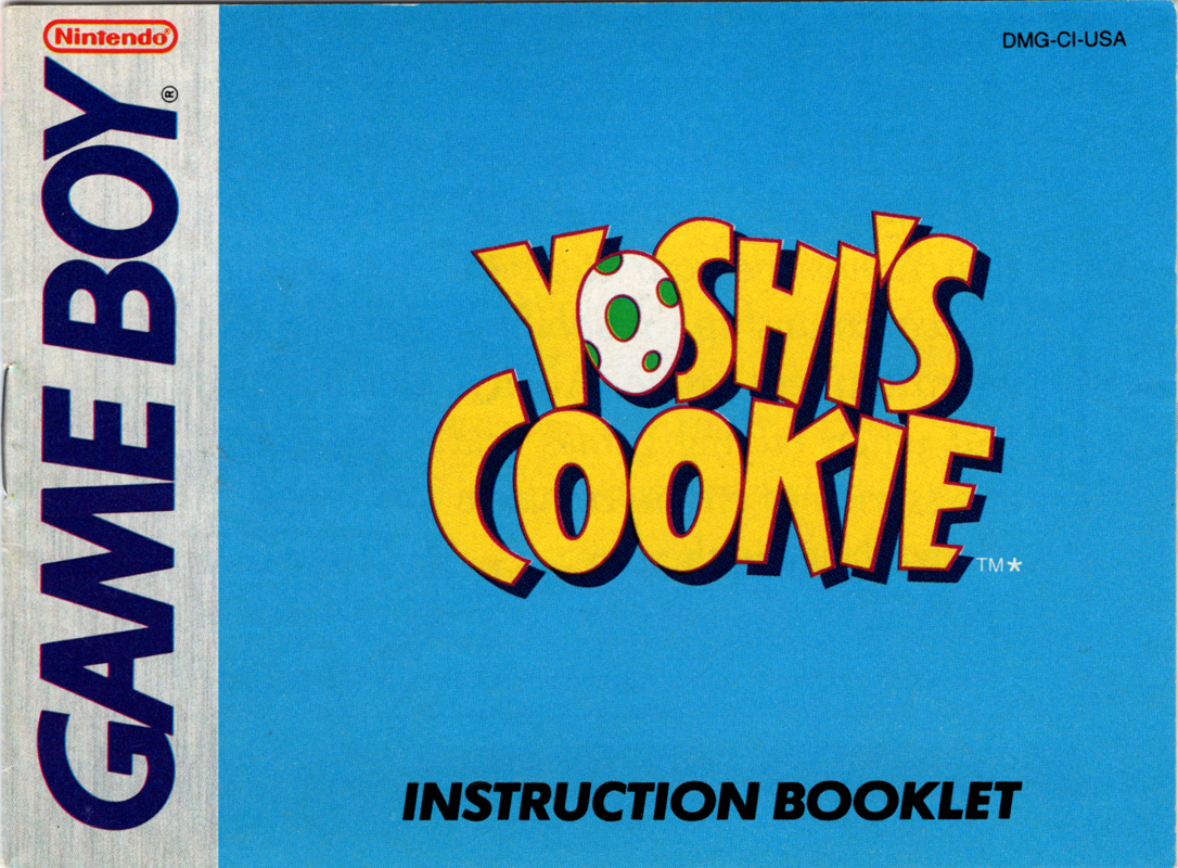 Manual for Yoshi's Cookie (Game Boy): Front