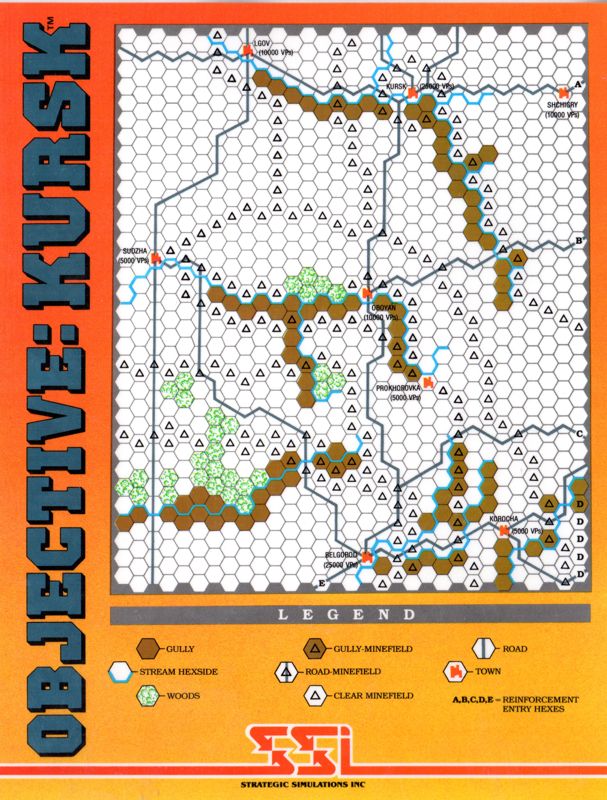 Map for Objective: Kursk (Atari 8-bit)