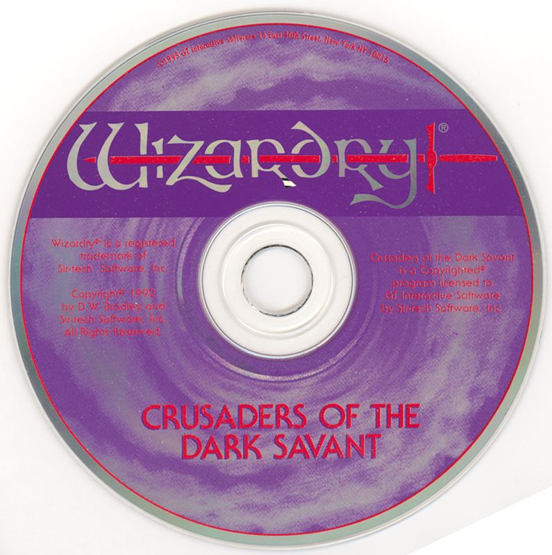 Media for Wizardry: Crusaders of the Dark Savant (DOS) (Good Times budget release)