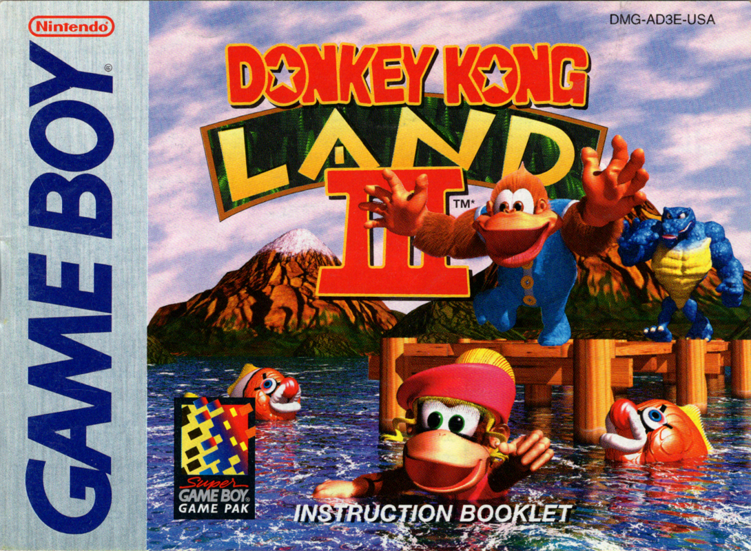 Manual for Donkey Kong Land III (Game Boy): Front