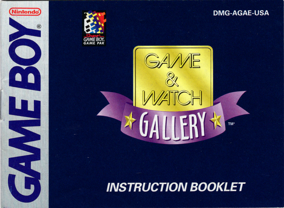 Manual for Game & Watch Gallery (Game Boy): Front