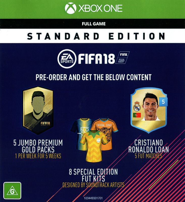 FIFA 18 cover or packaging material - MobyGames