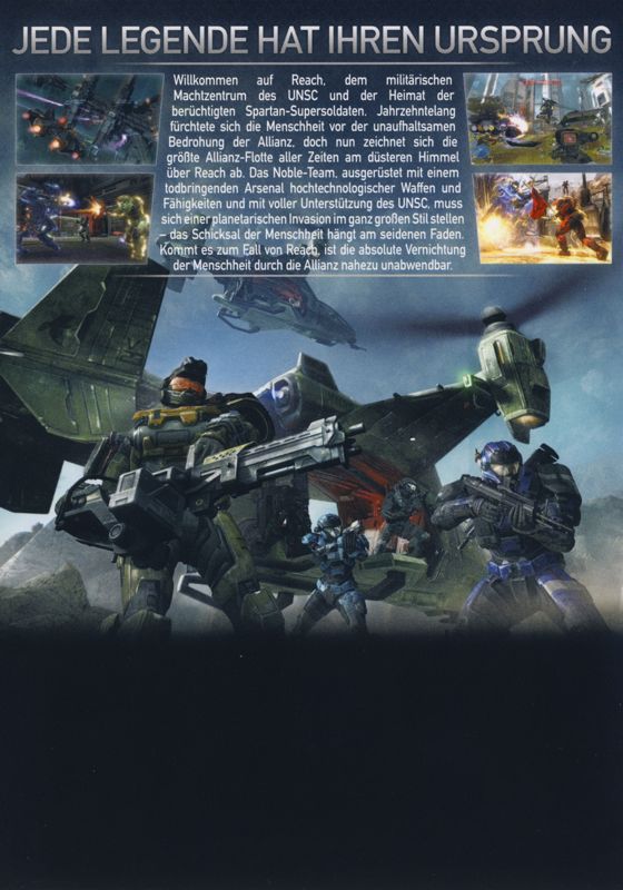 Halo: Reach cover or packaging material - MobyGames