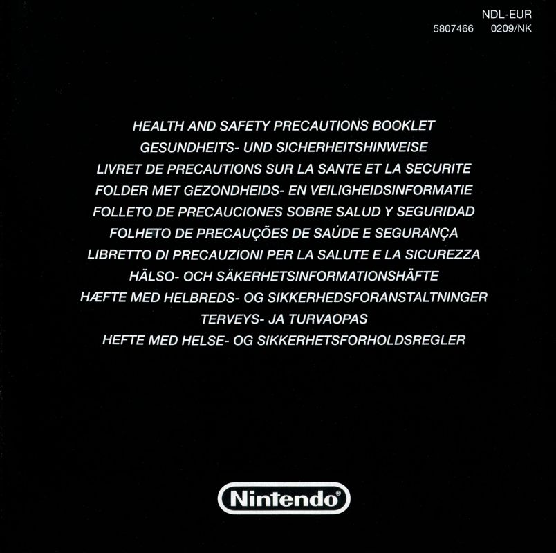 Extras for Disney The Sorcerer's Apprentice (Nintendo DS): Health and Safety Precautions Booklet - Front