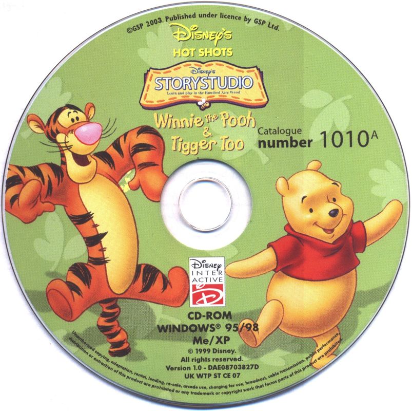 Media for Disney's Animated Storybook: Winnie the Pooh & Tigger Too (Windows) (Disney Hotshots release)