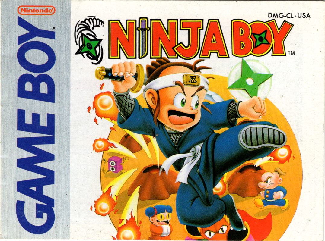 Manual for Ninja Boy (Game Boy): Front