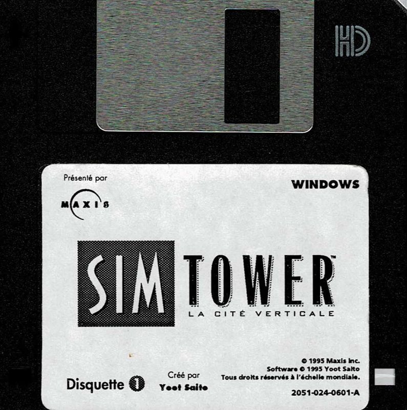 Media for SimTower: The Vertical Empire (Windows 3.x) (Complete French Version): Disk 1