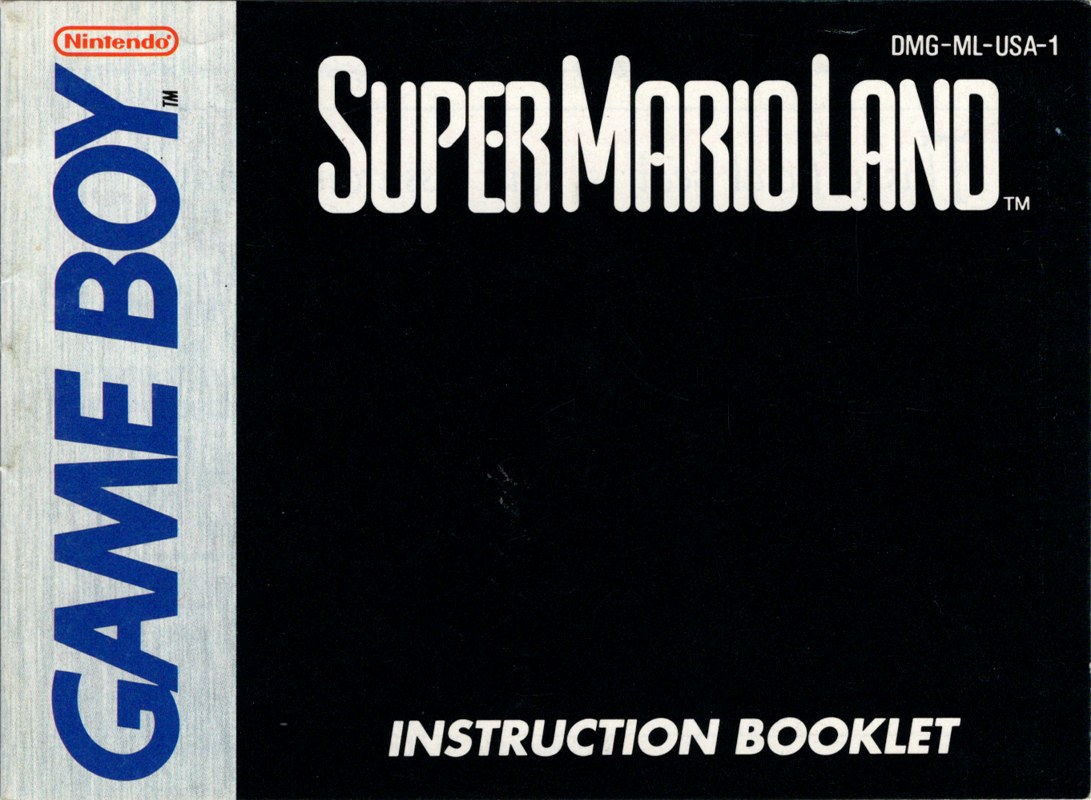 Manual for Super Mario Land (Game Boy): Front
